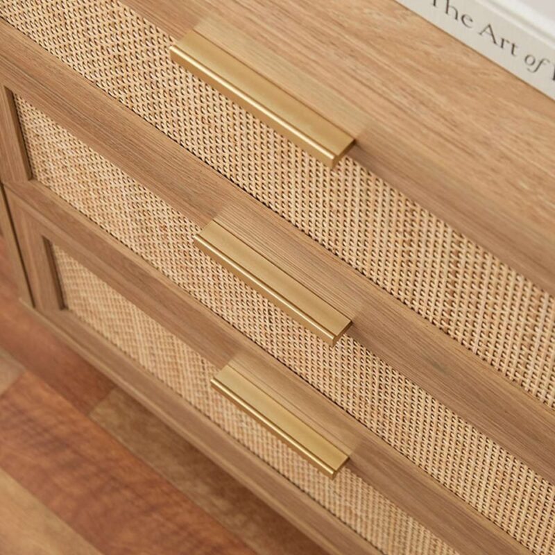 Soren Rattan Chest Of Drawer - Walnut