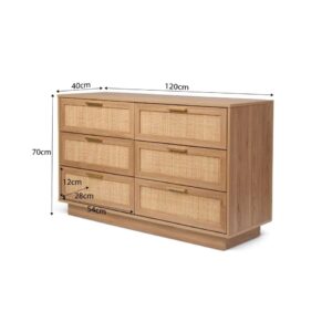 Soren Rattan Chest Of Drawer - Walnut