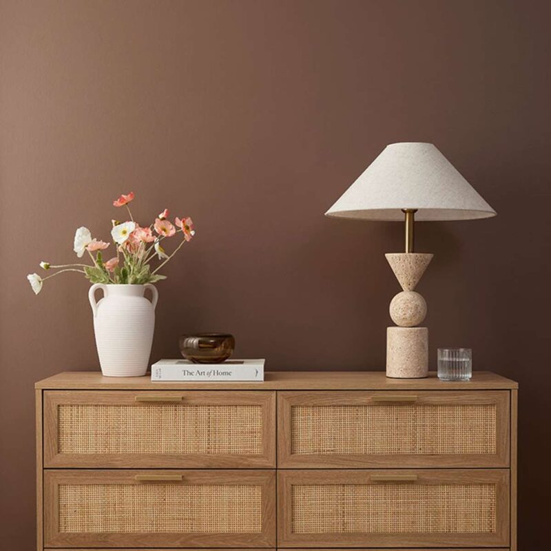 Soren Rattan Chest Of Drawer - Walnut