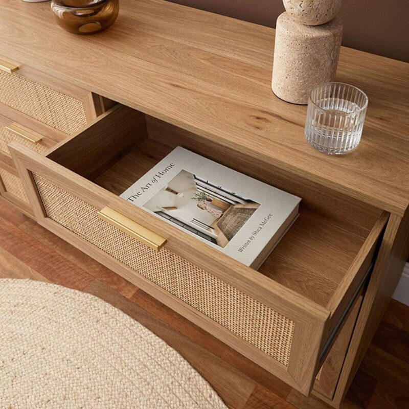 Soren Rattan Chest Of Drawer - Walnut