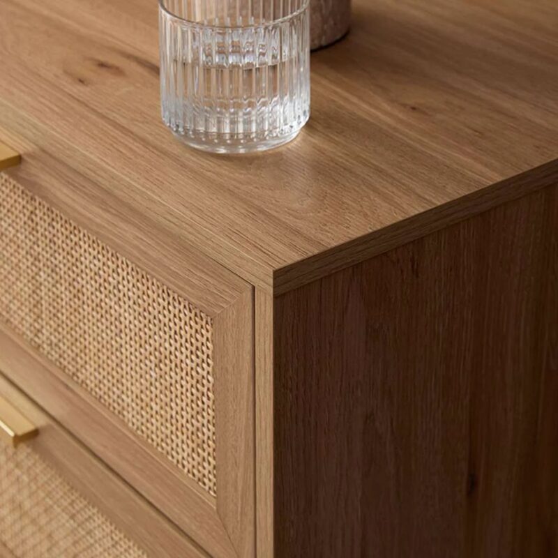 Soren Rattan Chest Of Drawer - Walnut