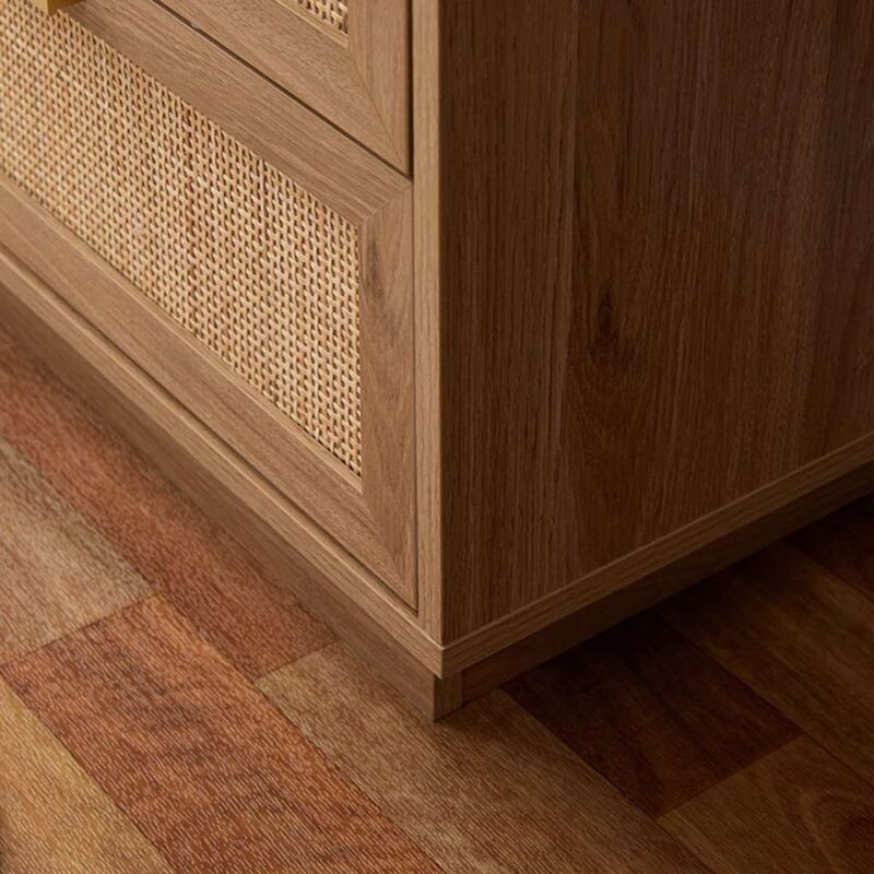 Soren Rattan Chest Of Drawer - Walnut