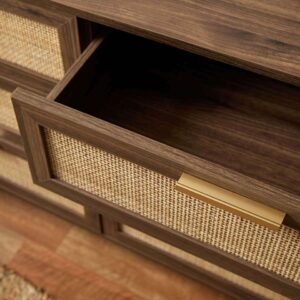 Soren Rattan Chest Of Drawer - Walnut