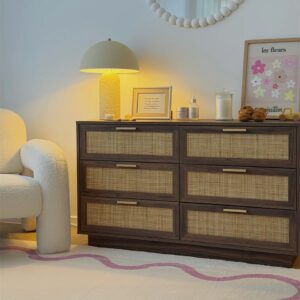 Soren Rattan Chest Of Drawer - Walnut
