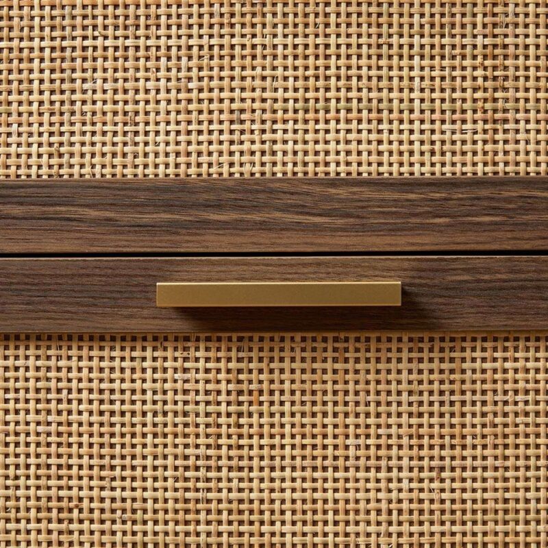 Soren Rattan Chest Of Drawer - Walnut