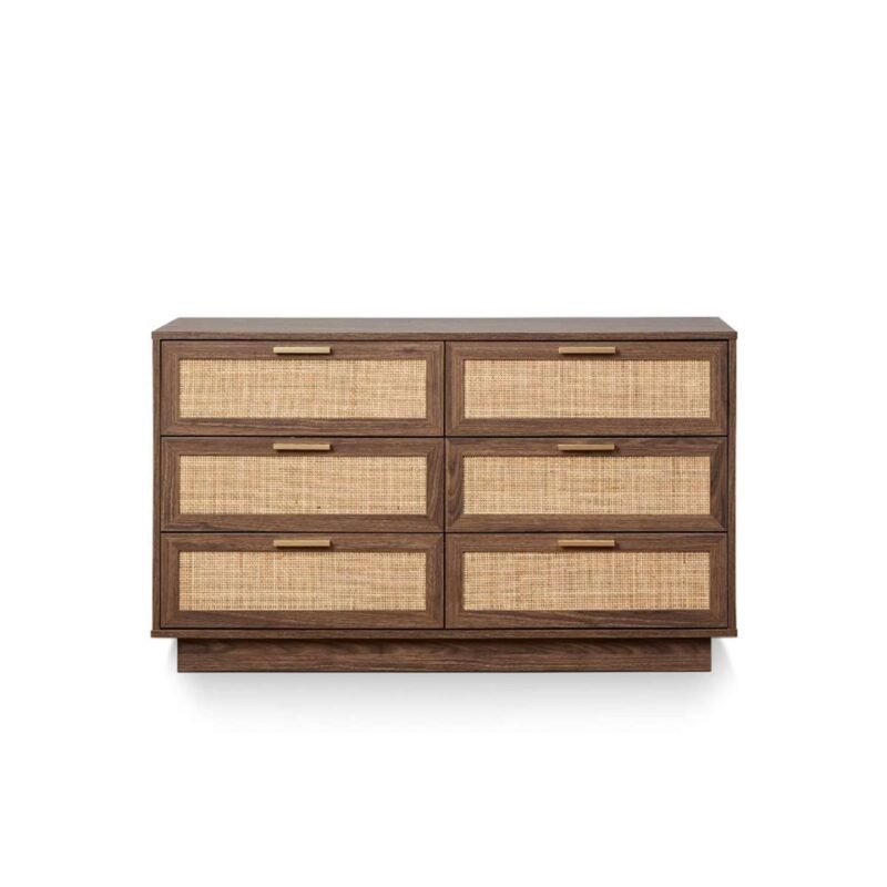 Soren Rattan Chest Of Drawer - Walnut