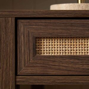 Soren Rattan Desk - Walnut