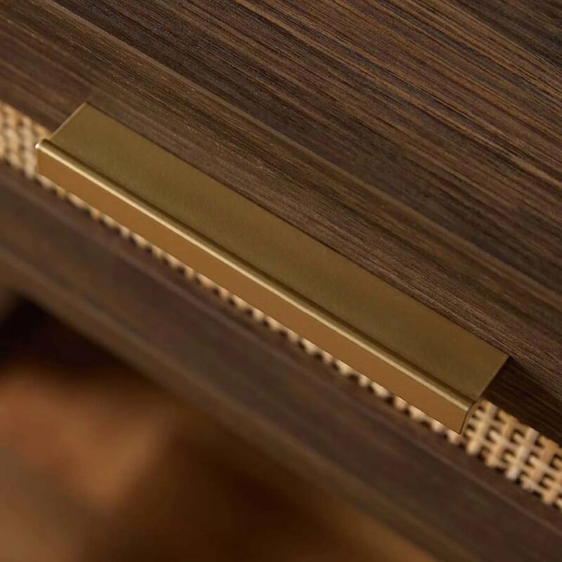 Soren Rattan Desk - Walnut