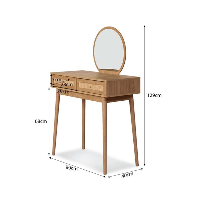 Soren Rattan Dressing Table - Natural