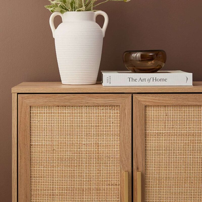 Soren Rattan Shoe Cabinet - Natural
