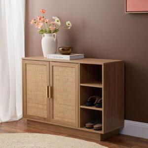 Soren Rattan Shoe Cabinet - Natural
