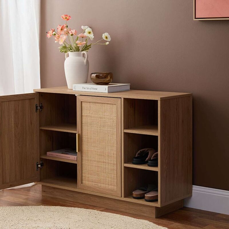 Soren Rattan Shoe Cabinet - Natural