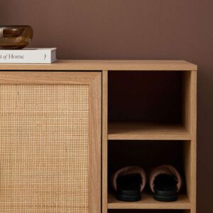 Soren Rattan Shoe Cabinet - Natural