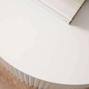 Sylo Drum Coffee Table - White