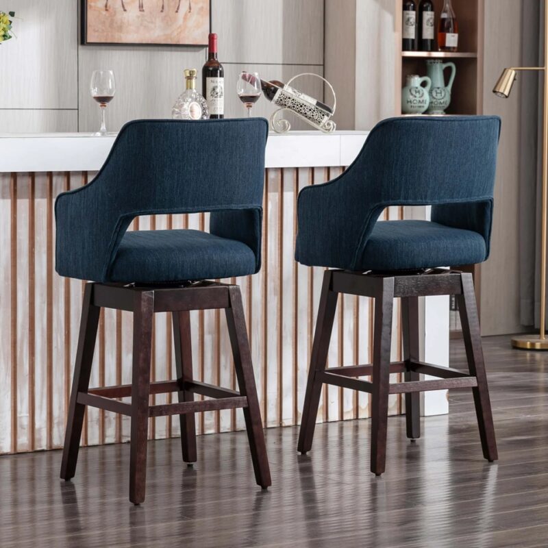 Vivienne Open Back Swivel Counter Stools