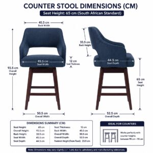 Vivienne Open Back Swivel Counter Stools