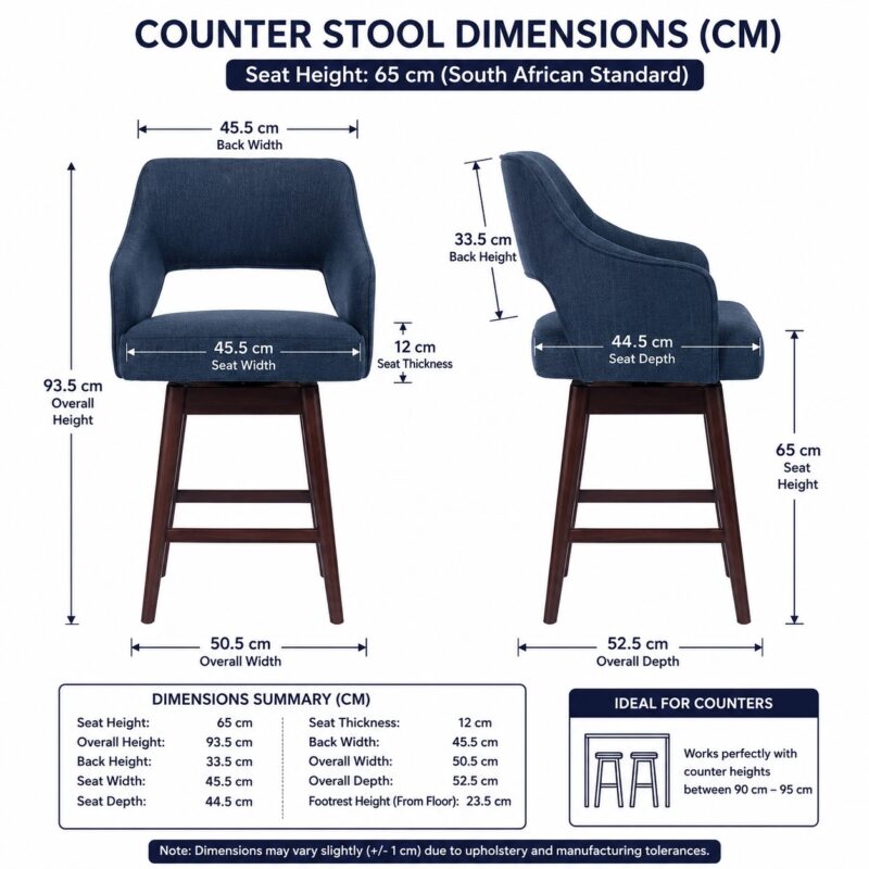 Vivienne Open Back Swivel Counter Stools