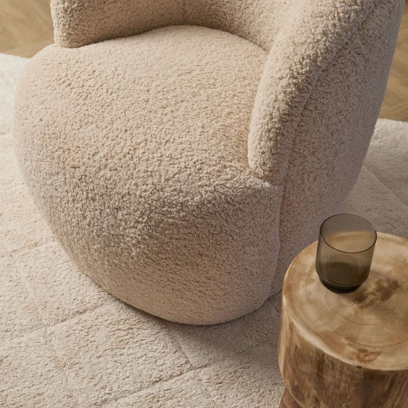 Bianca Bouclé Swivel Chair