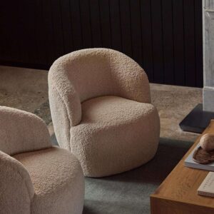 Bianca Bouclé Swivel Chair