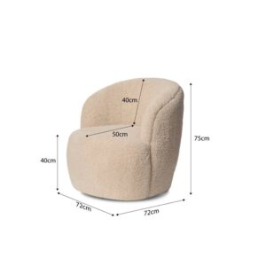 Bianca Bouclé Swivel Chair