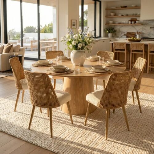 Cuba Round 6 Seater Dining Set