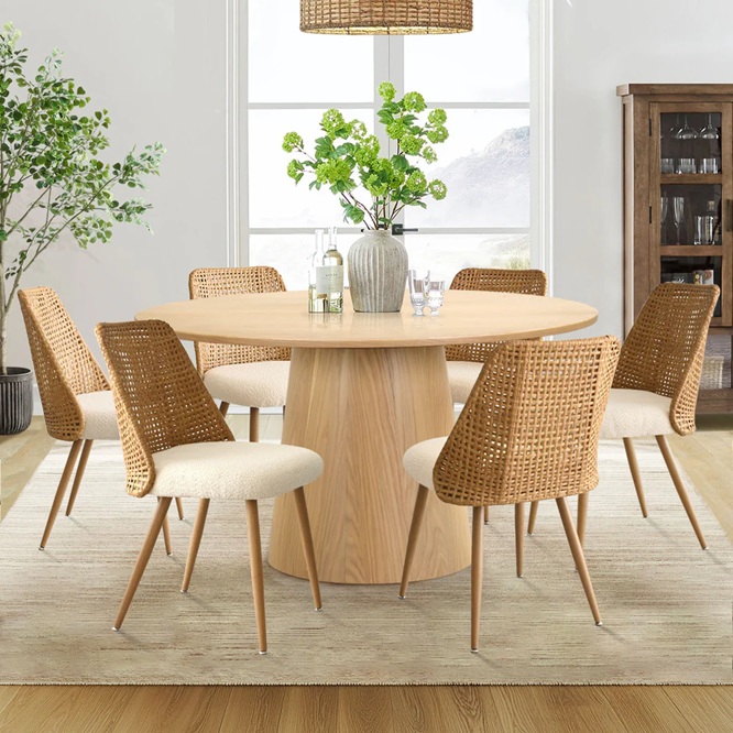 cuba2 Cuba Round 6 Seater Dining Set