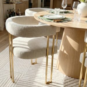 Deluca Noir Round 4 Seater Dining Set