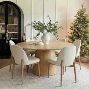 Deluca Round 6 Seater Dining Table Set