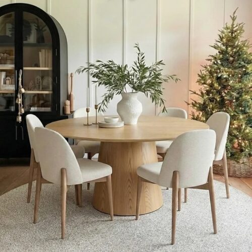 Deluca Round 6 Seater Dining Table Set