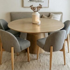 Deluca Round 6 Seater Dining Table Set