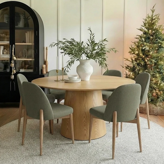 Deluca Round 6 Seater Dining Table Set