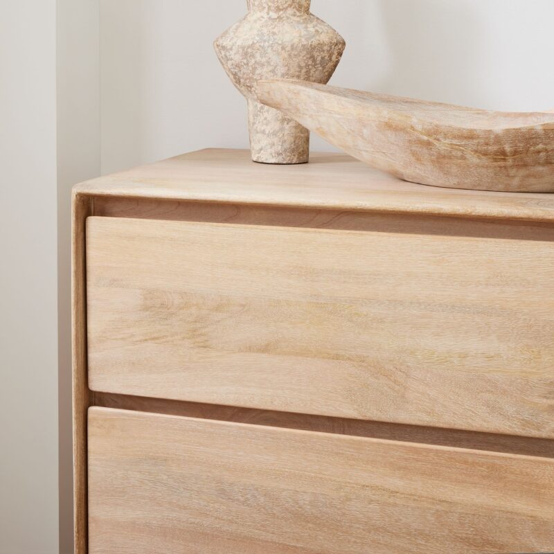 Deluca Solid Wood 9 Drawer Dresser 193cm