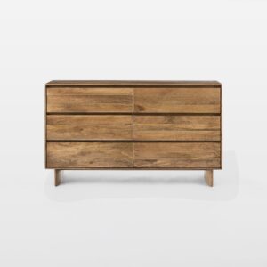 Deluca Solid Wood 6 Drawer Dresser 157cm