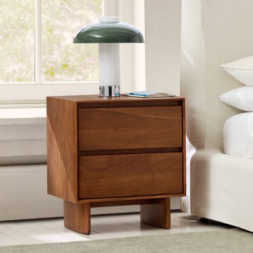Deluca Solid Wood Nightstand 55cm