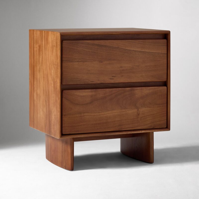 Deluca Solid Wood Nightstand 55cm