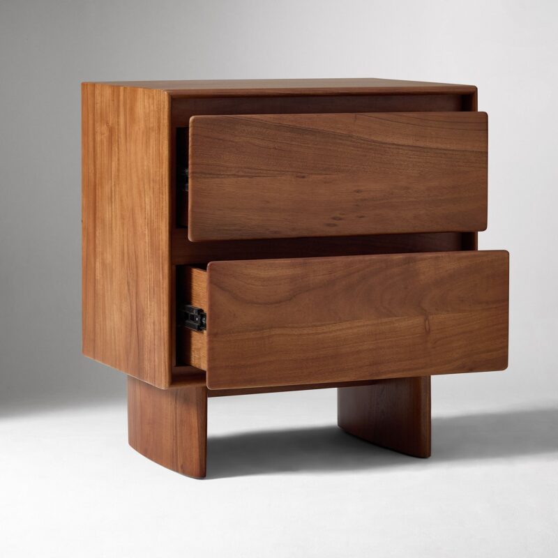 Deluca Solid Wood Nightstand 55cm