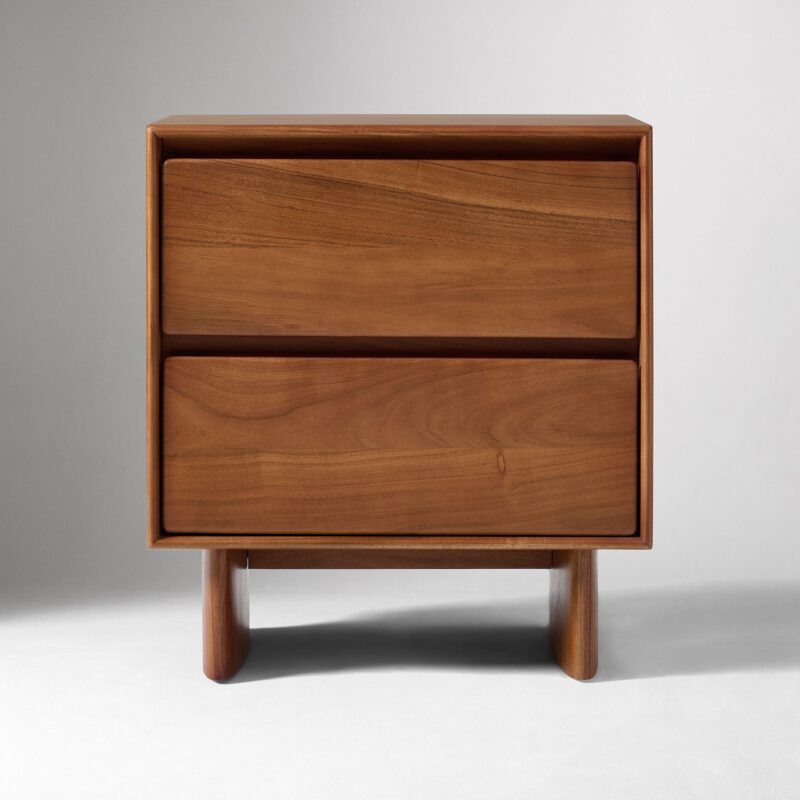 Deluca Solid Wood Nightstand 55cm