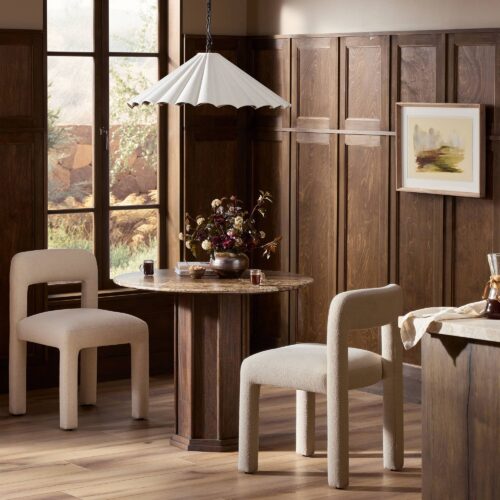 Dune Marble Top Round Dining Table