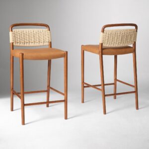 Dunham Leather Counter Stool