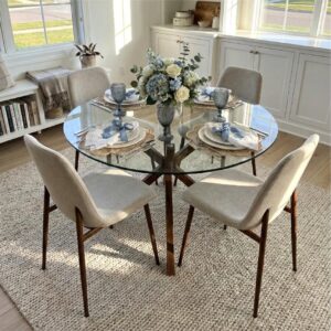 Husky Noir Round 4 Seater Dining Set