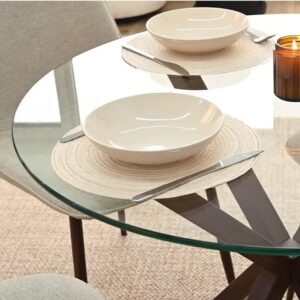 Husky Noir Round 4 Seater Dining Set
