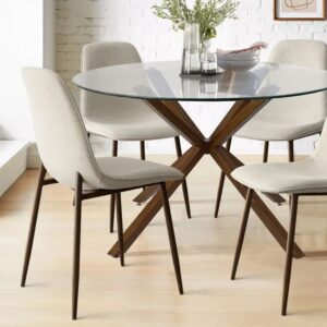 Husky Noir Round 4 Seater Dining Set
