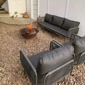 Kavano Outdoor Three Seater Sofa – Charcoal