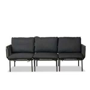 Kavano Outdoor Three Seater Sofa – Charcoal