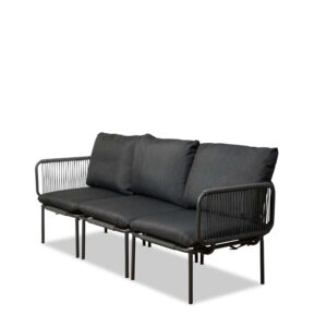 Kavano Outdoor Three Seater Sofa – Charcoal