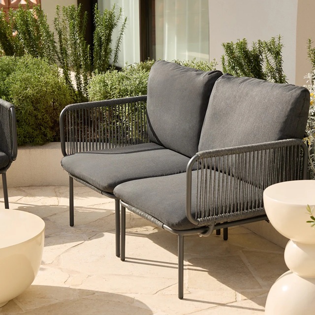 kavano-outdoor-two-seater-sofa-charcoal-1 Kavano Outdoor Two Seater Sofa – Charcoal