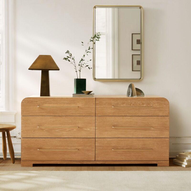 Kera Cerused 6 Drawer Dresser 162cm
