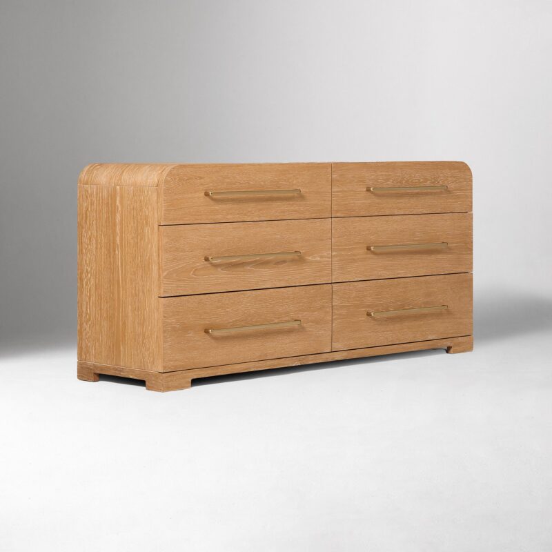 Kera Cerused 6 Drawer Dresser 162cm