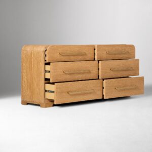 Kera Cerused 6 Drawer Dresser 162cm