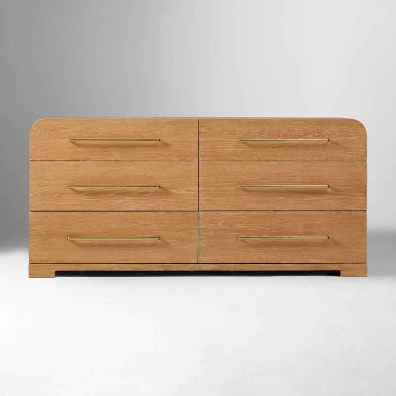 Kera Cerused 6 Drawer Dresser 162cm